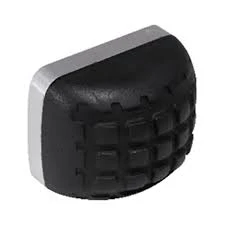 Unitree B2 Foot Pad Treaded Contact Surface Close-Up Unitree B2 foot pad close-up showing the treaded rubber contact surface and mounting bracket on a white background